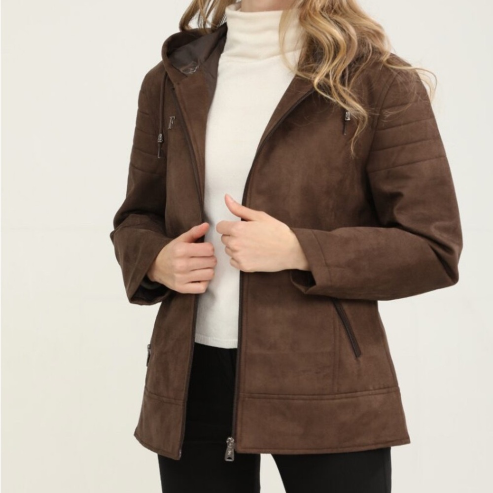 F COLLECTION NEW LEATHER WOMEN Jacket made in italy size XL